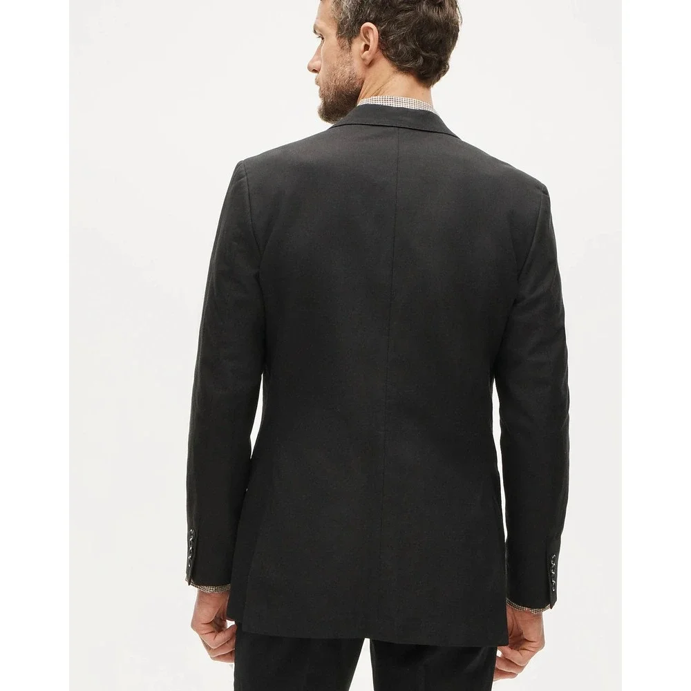 J.Crew Men 44R Ludlow Blazer Black Baird McNutt Irish Linen Cotton CQ523 NEW